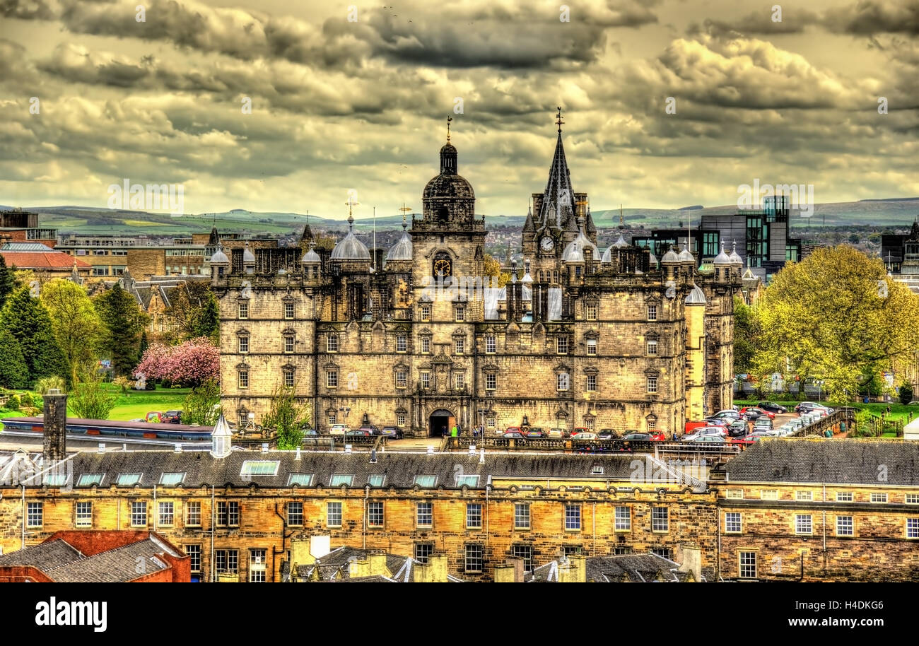 Vista de George Heriot's School de Edimburgo - Escocia Foto de stock