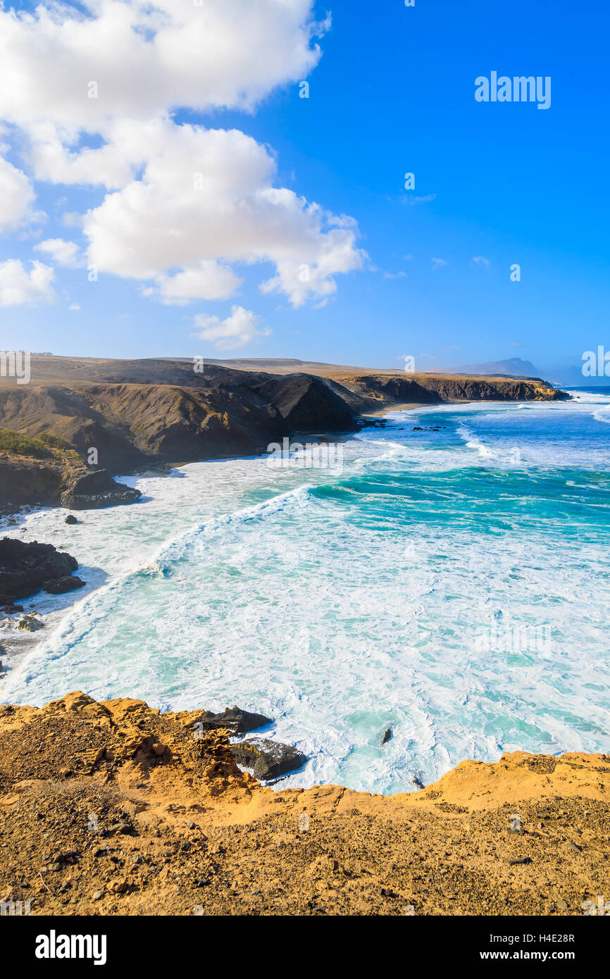 El Cotillo beach, en la costa occidental de la isla de Fuerteventura, Islas Canarias, España Foto de stock