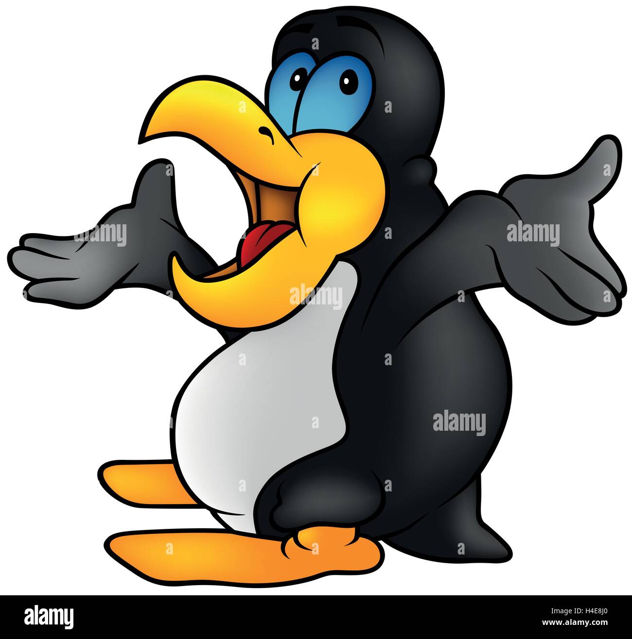 Hablando de pingüino Ilustración del Vector