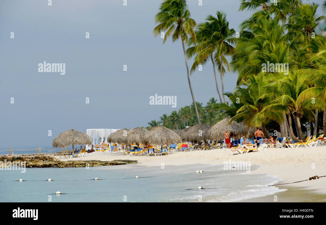 Hotel de lujo en la playa. República Dominicana, provincia de La Altagracia, Bayahibe, Iberostar Hacienda Dominicus Hotel Foto de stock