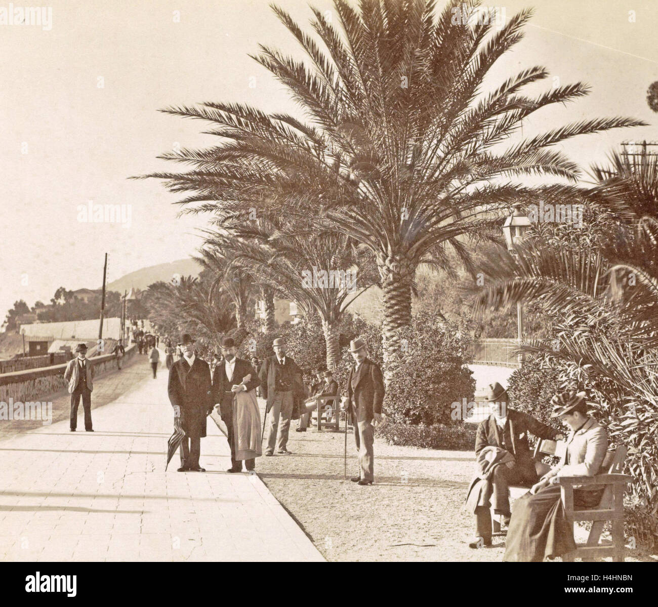 San Remo, Italia, Paseo Marítimo, c. 1890 - c. 1900 Foto de stock