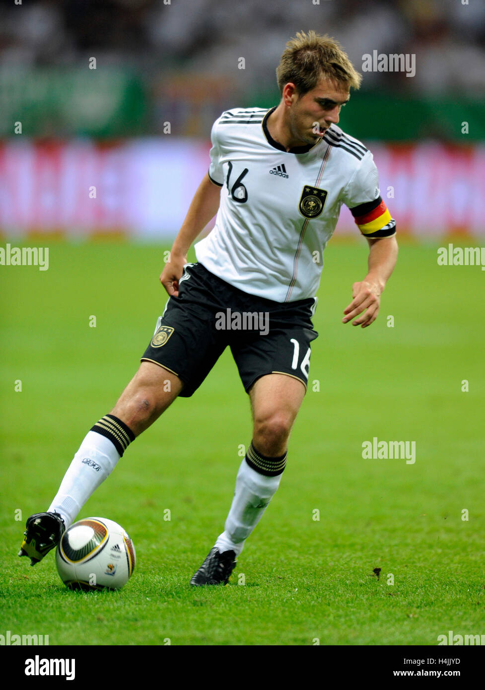 Philipp Lahm, partido de fútbol, Alemania vs Bosnia-Herzegovina 3-1, Commerzbank Arena, Frankfurt, Hesse. Foto de stock