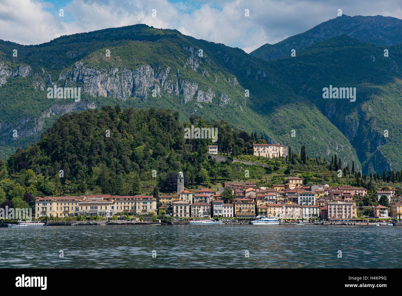 Vista de Bellagio - hermosa ciudad de Lago Foto de stock