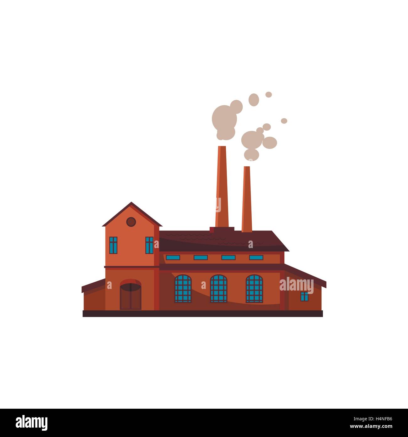 Edificio de la fábrica, el icono de estilo de dibujos animados Imagen  Vector de stock - Alamy
