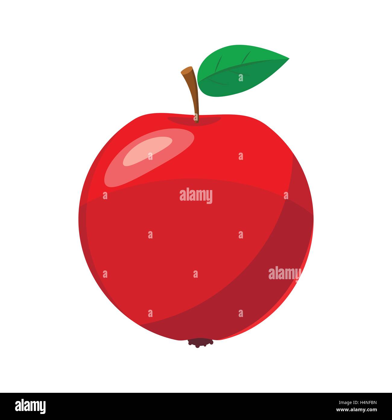 Icono manzana roja dulce, estilo de dibujos animados Imagen Vector de stock  - Alamy