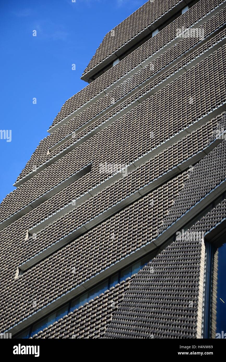 La galería de arte Tate Modern Gallery, mostrando la nueva extensión, Londres, Inglaterra Foto de stock