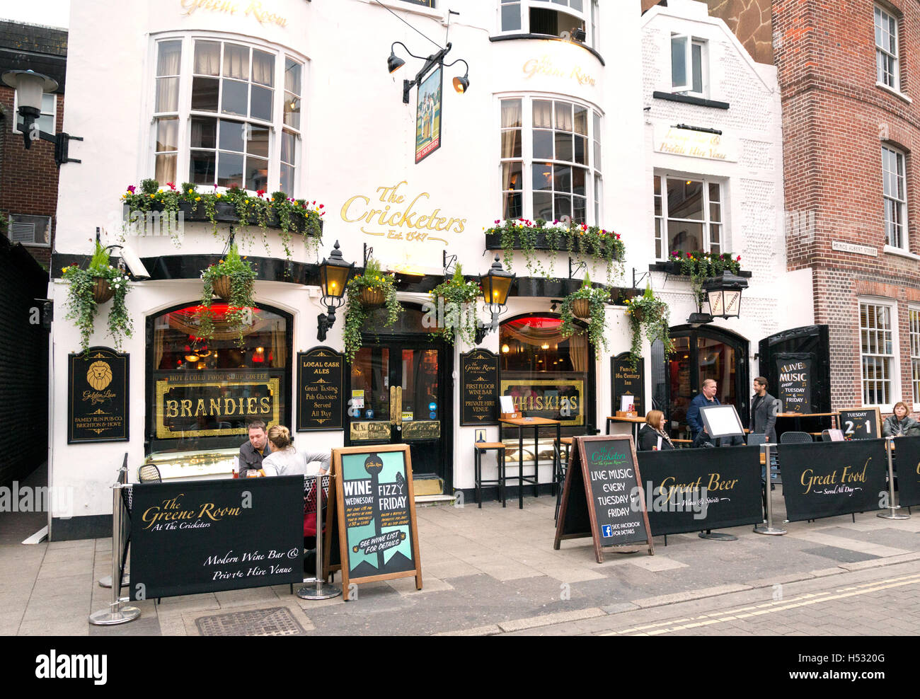Los Cricketers Pub, The Lanes, Sussex, Brighton, REINO UNIDO Foto de stock