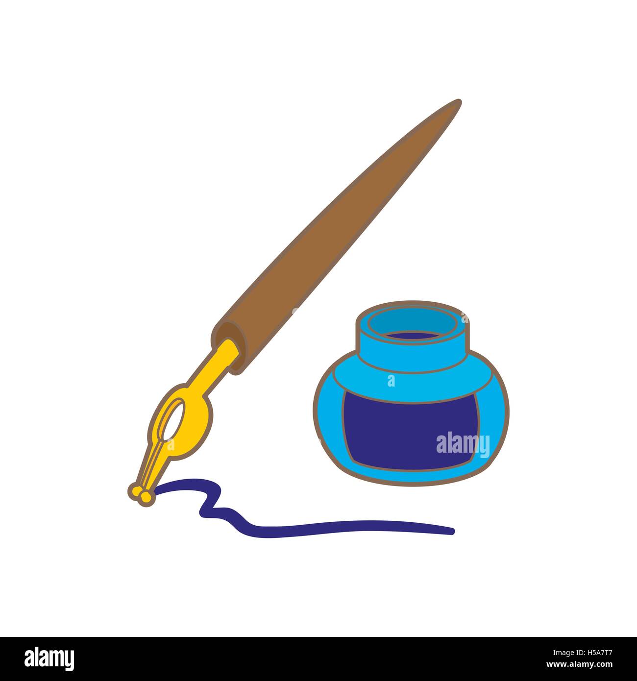 Icono de pluma de tinta en el estilo de dibujos animados Imagen Vector de  stock - Alamy