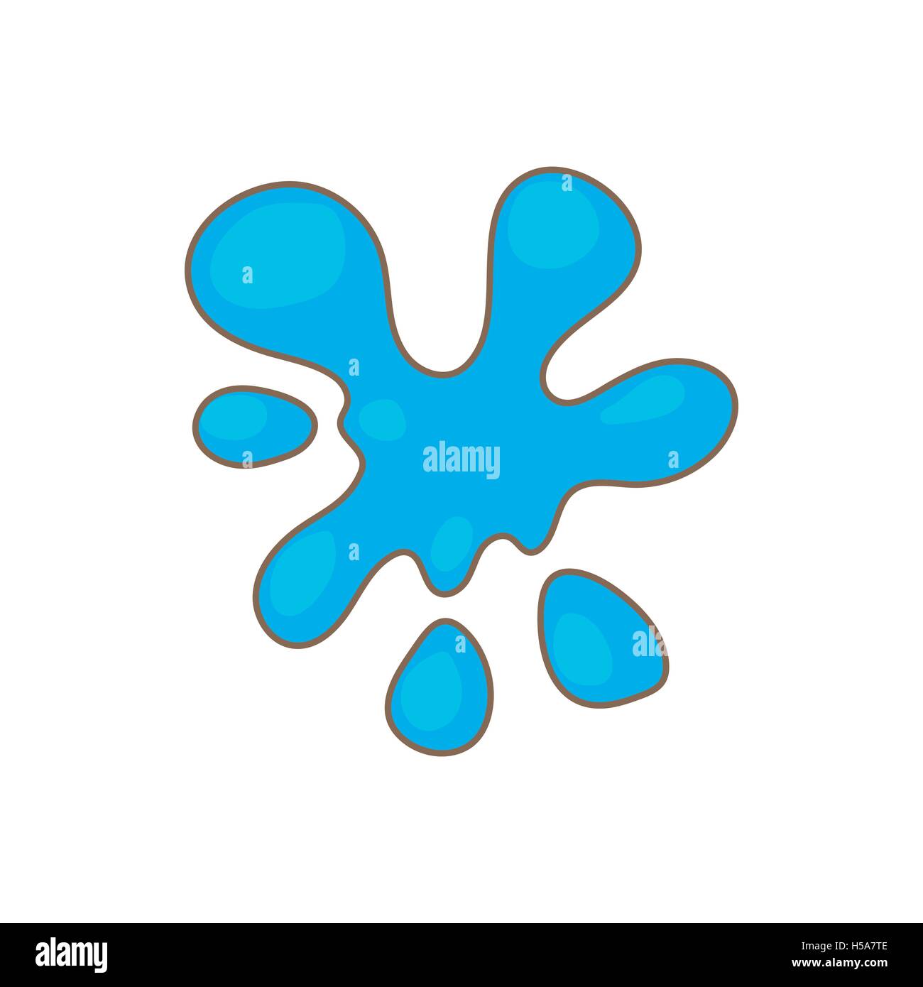 Manchas de pintura azul, el icono de estilo de dibujos animados Imagen  Vector de stock - Alamy