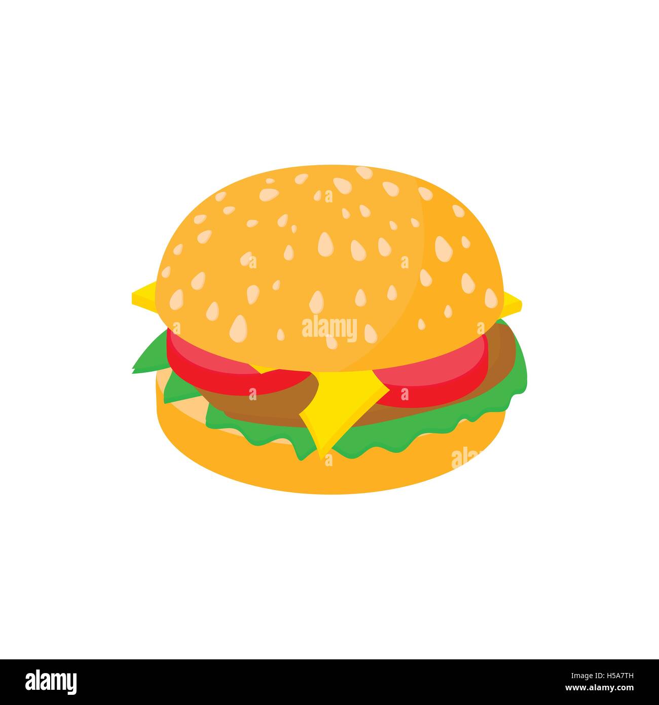 Icono de hamburguesas en el estilo de dibujos animados Imagen Vector de  stock - Alamy