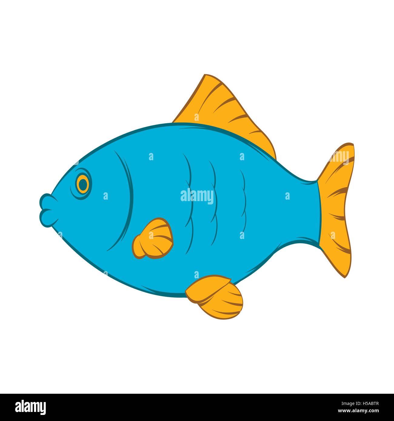 Icono de pescado azul, estilo de dibujos animados Imagen Vector de stock -  Alamy