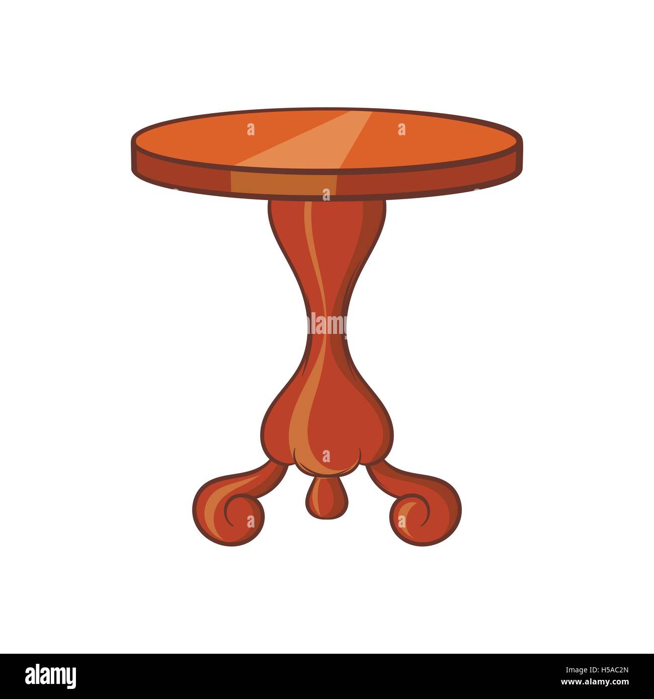La mesa redonda, el icono de estilo de dibujos animados Imagen Vector de  stock - Alamy