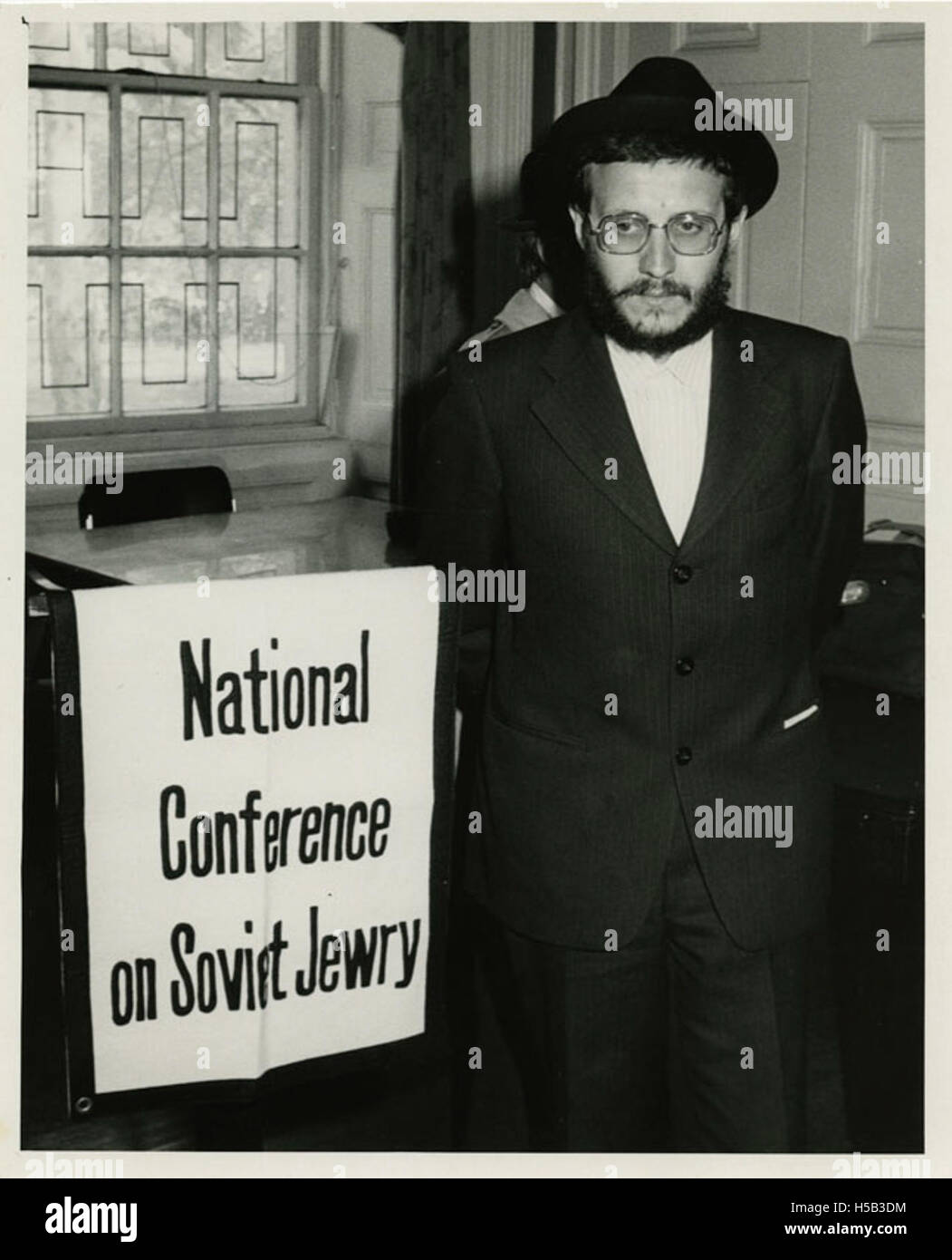 Iosif Mendelevich en una conferencia nacional sobre el evento de judíos soviéticos Foto de stock