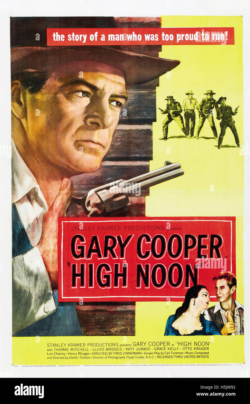 HIGH NOON 1952 United Artists film con Gary Cooper Foto de stock
