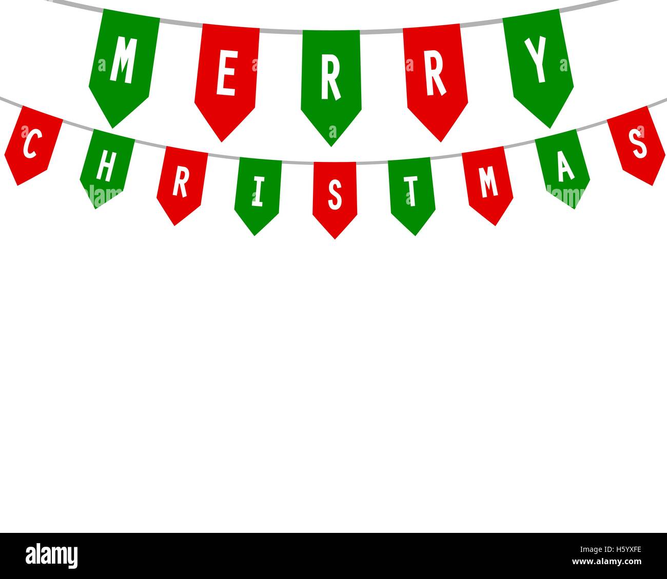 Banderas decorativas en saludo Feliz Navidad Imagen Vector de stock Alamy