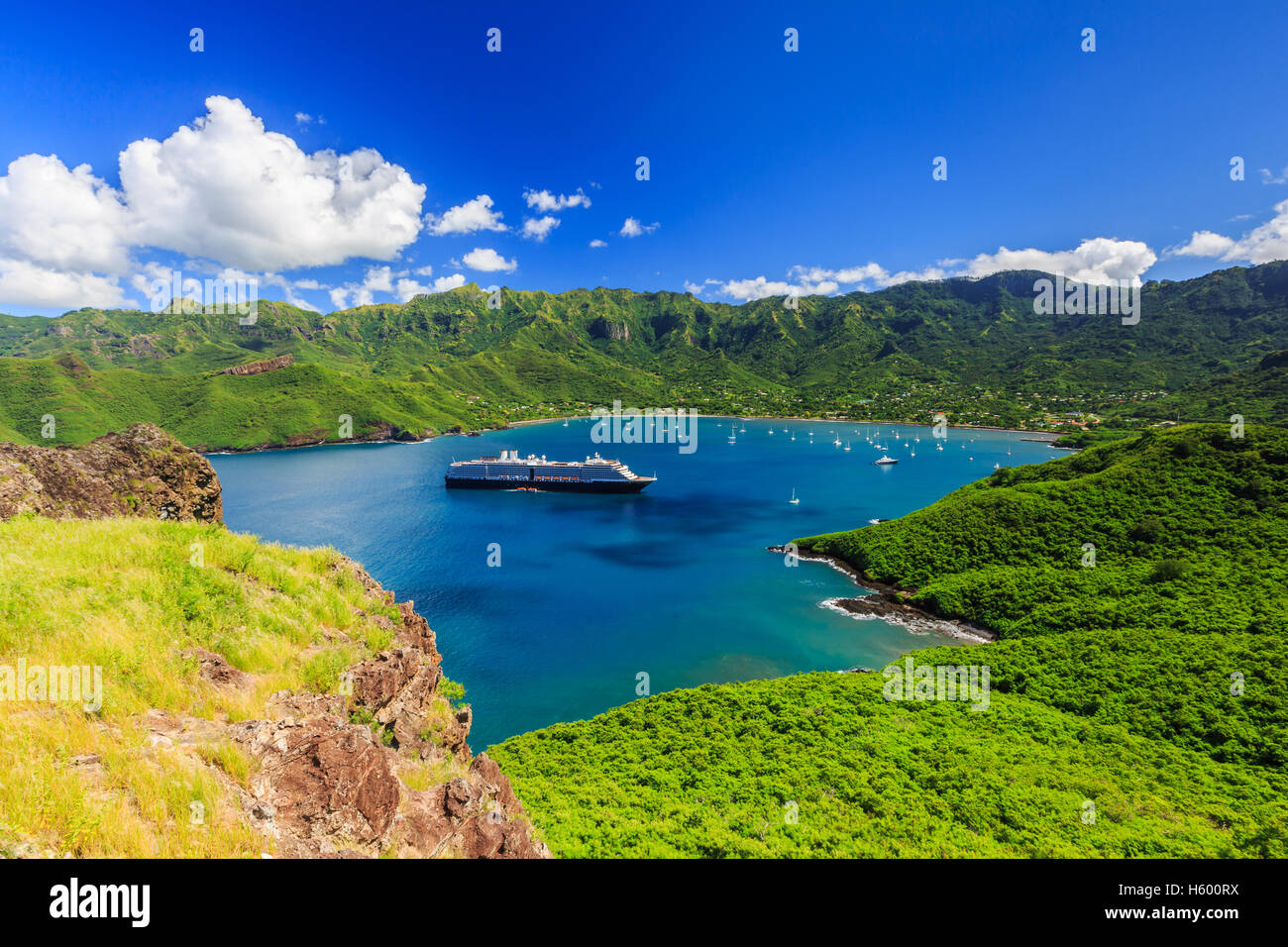 Nuku Hiva, las Islas Marquesas. Foto de stock