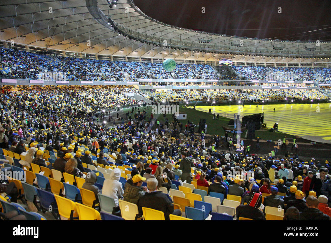 Estadio Olímpico (NSC Olimpiysky) en Kiev, Ucrania Fotografía de stock