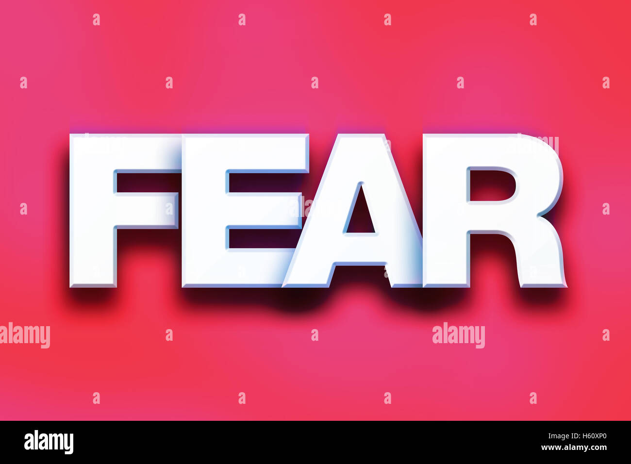 La palabra "temor" escrito en blanco 3D letras sobre un fondo de colores concepto y tema