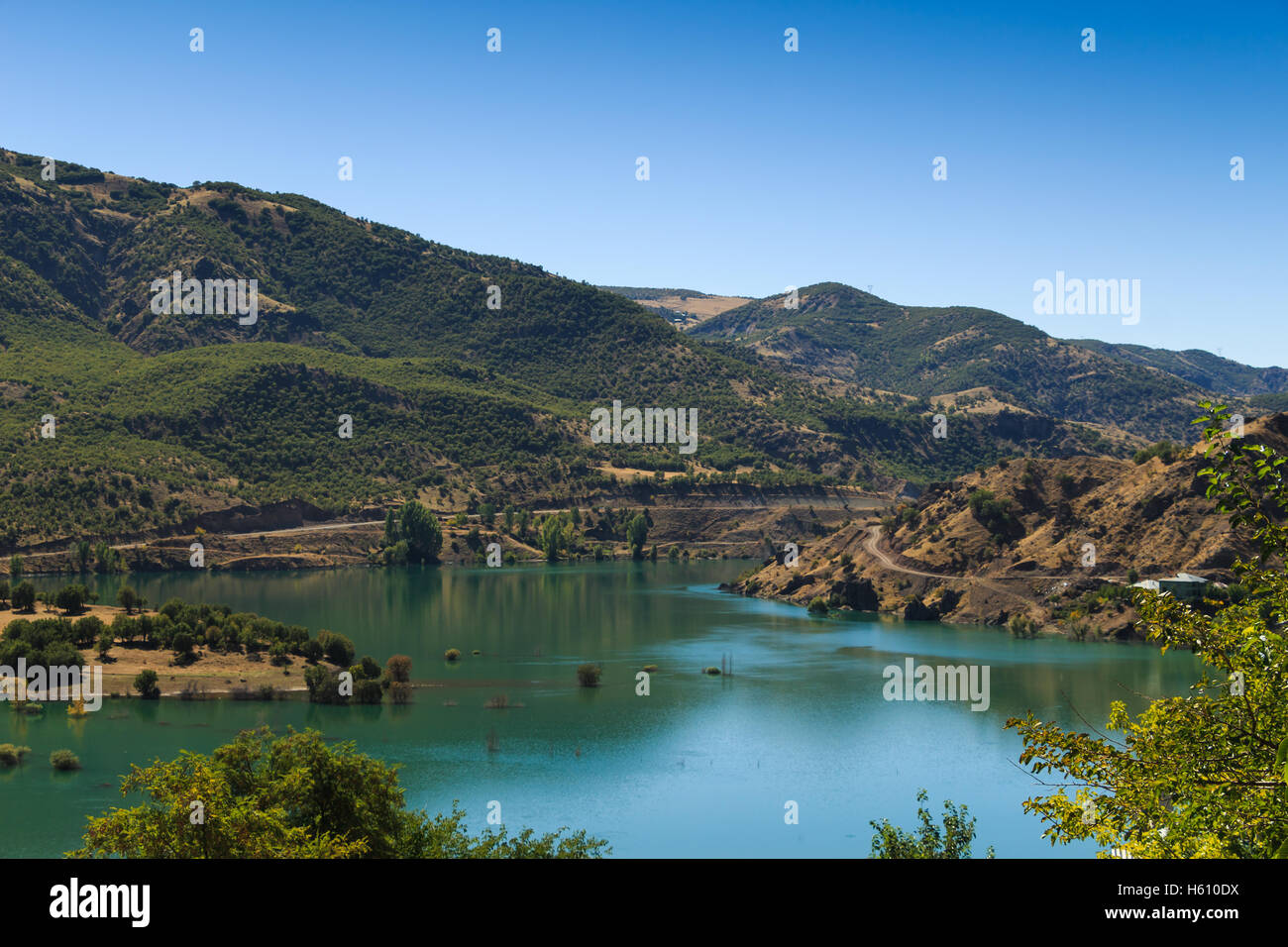 Turquía vista lejana del lago Foto de stock