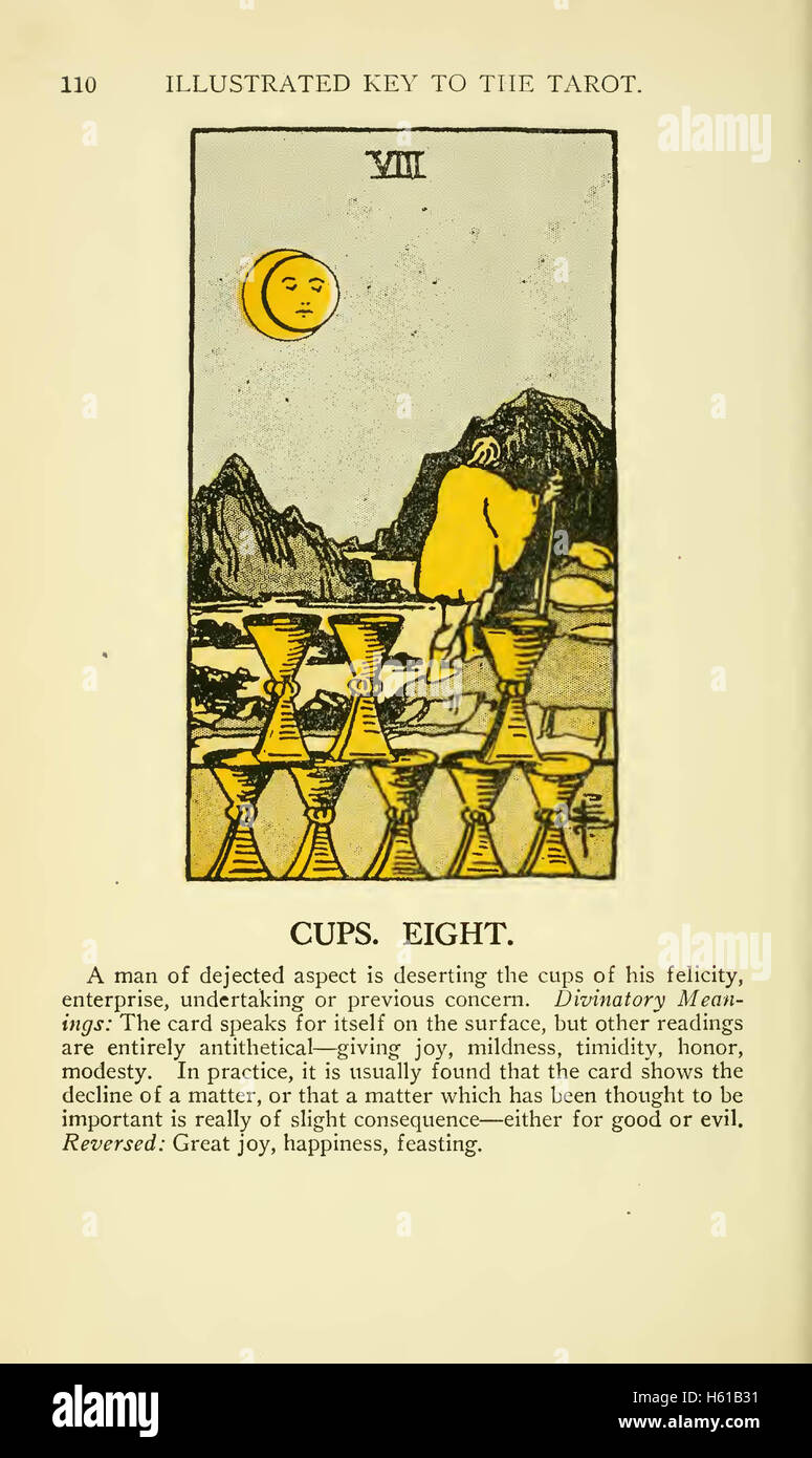 La clave ilustrada del Tarot el velo de la adivinación, ilustrando los  Arcanos Mayores y Menores; abarca: El Velo y su Fotografía de stock - Alamy