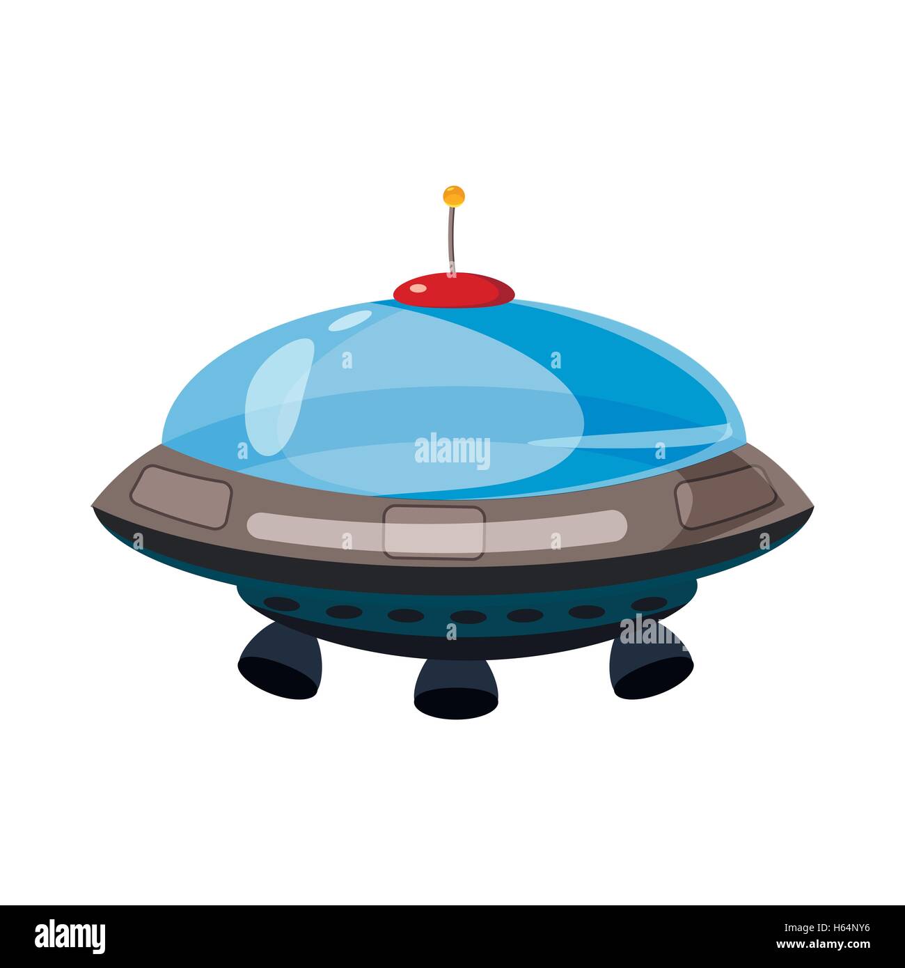 Icono de platillo volante, estilo de dibujos animados Imagen Vector de  stock - Alamy