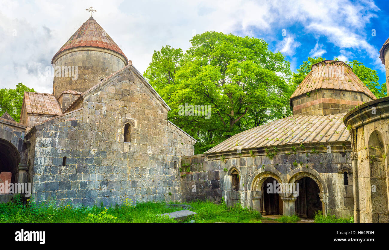 El edificio de la academia y la biblioteca del monasterio de Sanahin compleja en la aldea del mismo nombre, junto a Alaverdi, Armenia. Foto de stock