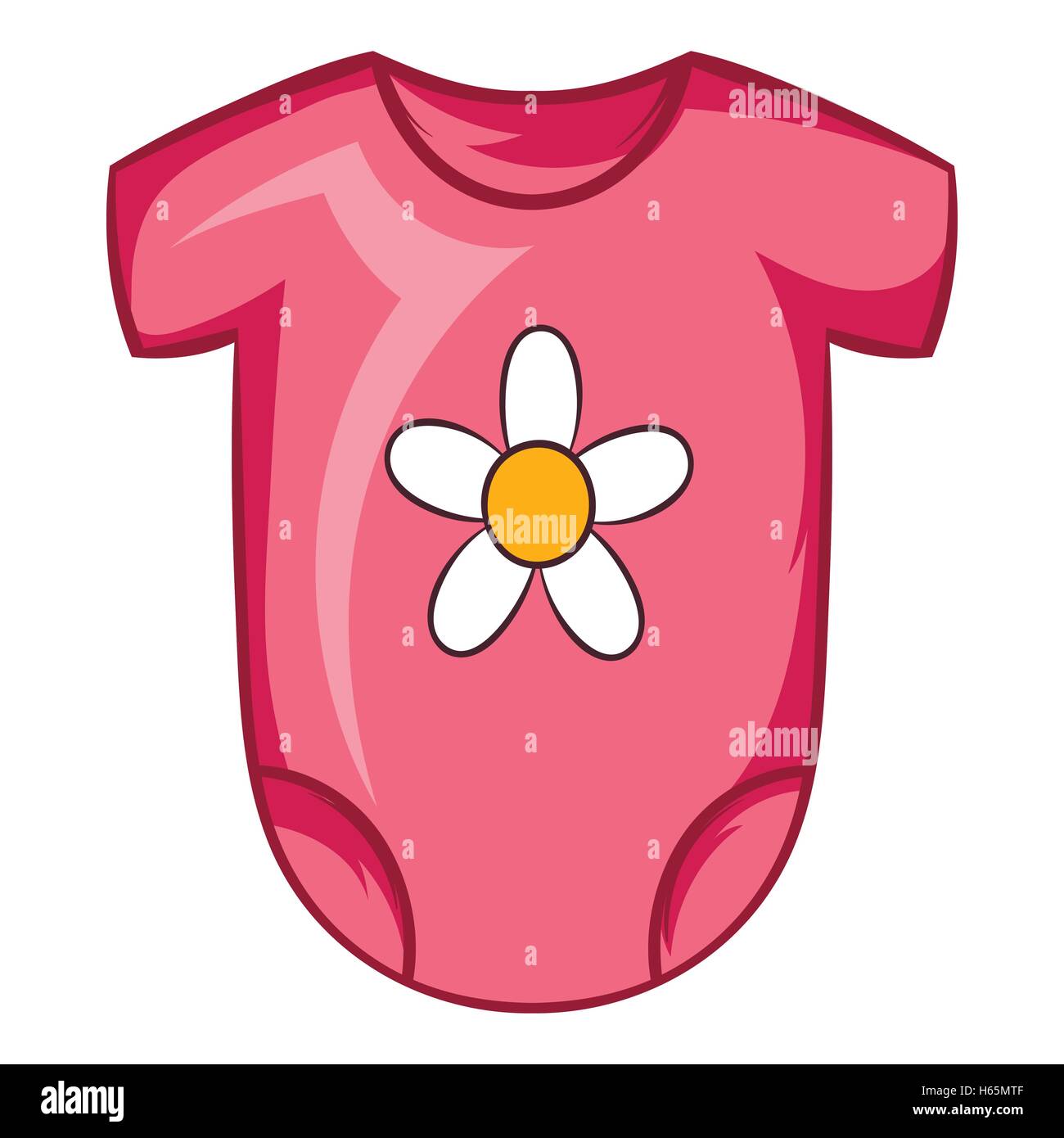 Inconsciente flexible débiles Pink baby bodysuit icono, estilo de dibujos animados Imagen Vector de stock  - Alamy