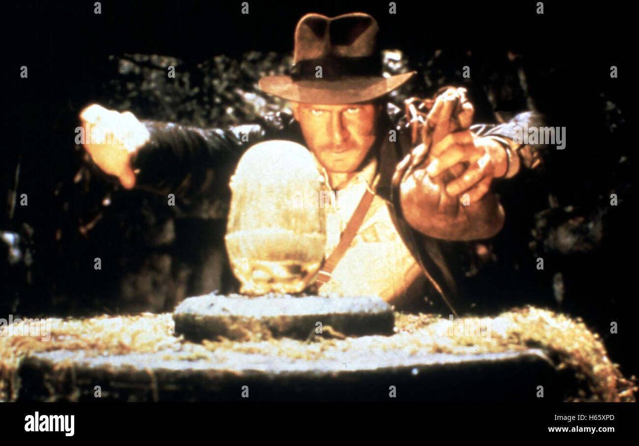 Indiana Jones - Jäger des verlorenen Schatzes (1981) aka: Raiders de la arca perdida, Director: Steven Spielberg, los actores/Estrellas: Harrison Ford, Karen Allen, Paul Freeman y historia por George Lucas Foto de stock