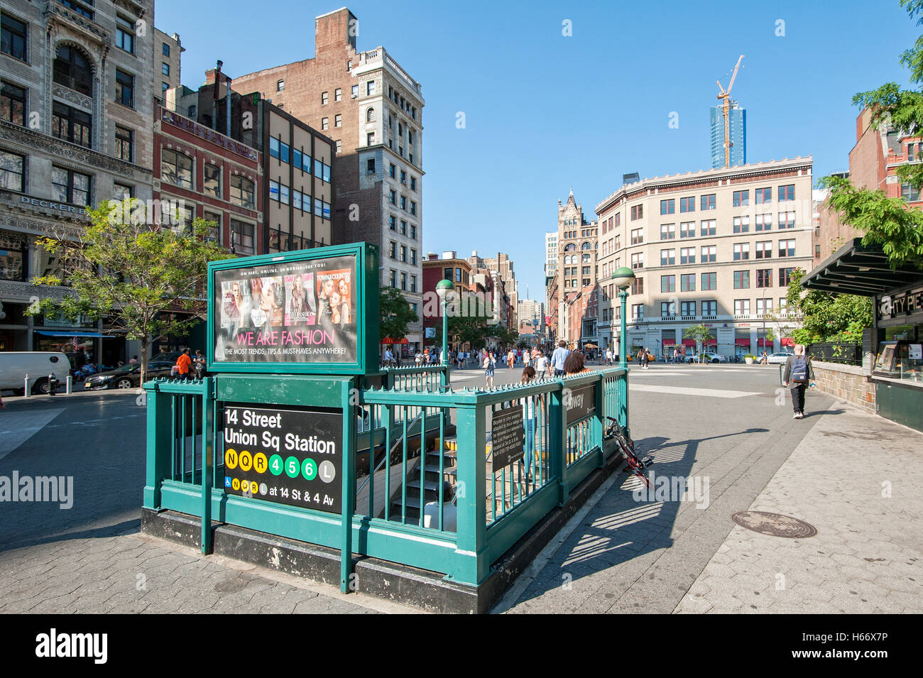 La estación de metro Union Square Park, Calle 14, Metro, Manhattan, Ciudad de Nueva York Foto de stock
