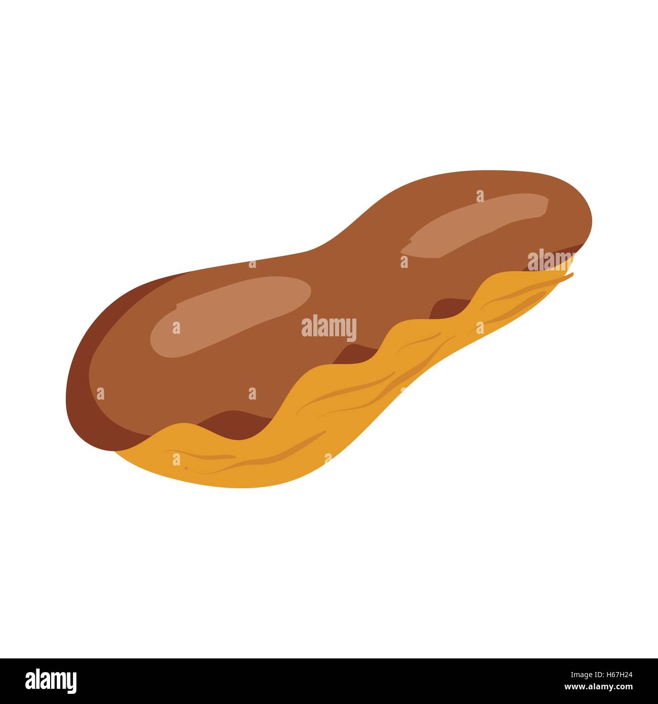 Con chocolate Eclair, icono de estilo de dibujos animados Imagen Vector