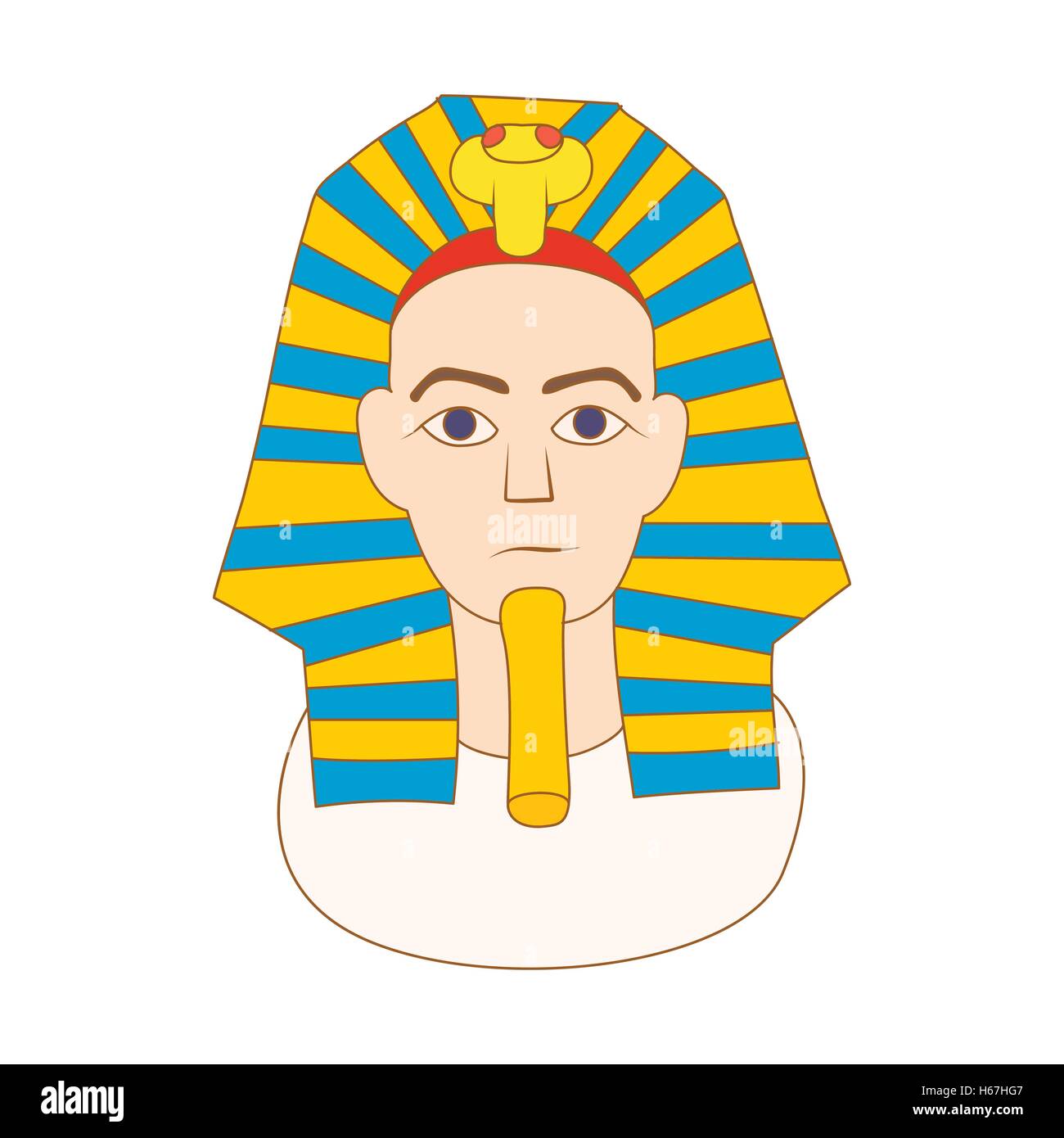 Faraón Egipcio, el icono de estilo de dibujos animados Imagen Vector de  stock - Alamy