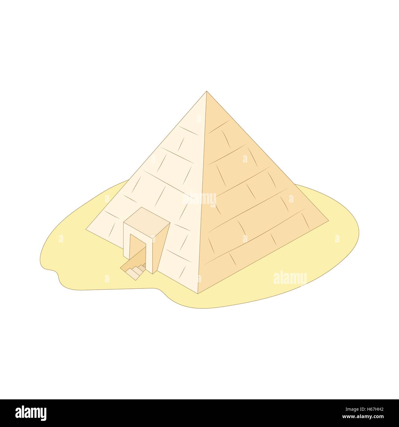 Pirámide de Giza, en Egipto, el icono de estilo de dibujos animados Imagen  Vector de stock - Alamy
