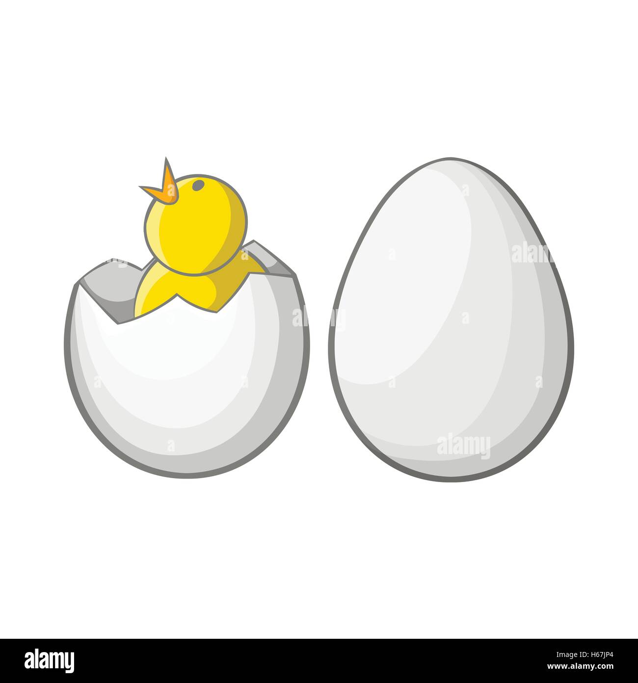 Polluelo en el huevo el icono de estilo de dibujos animados Imagen Vector  de stock  Alamy