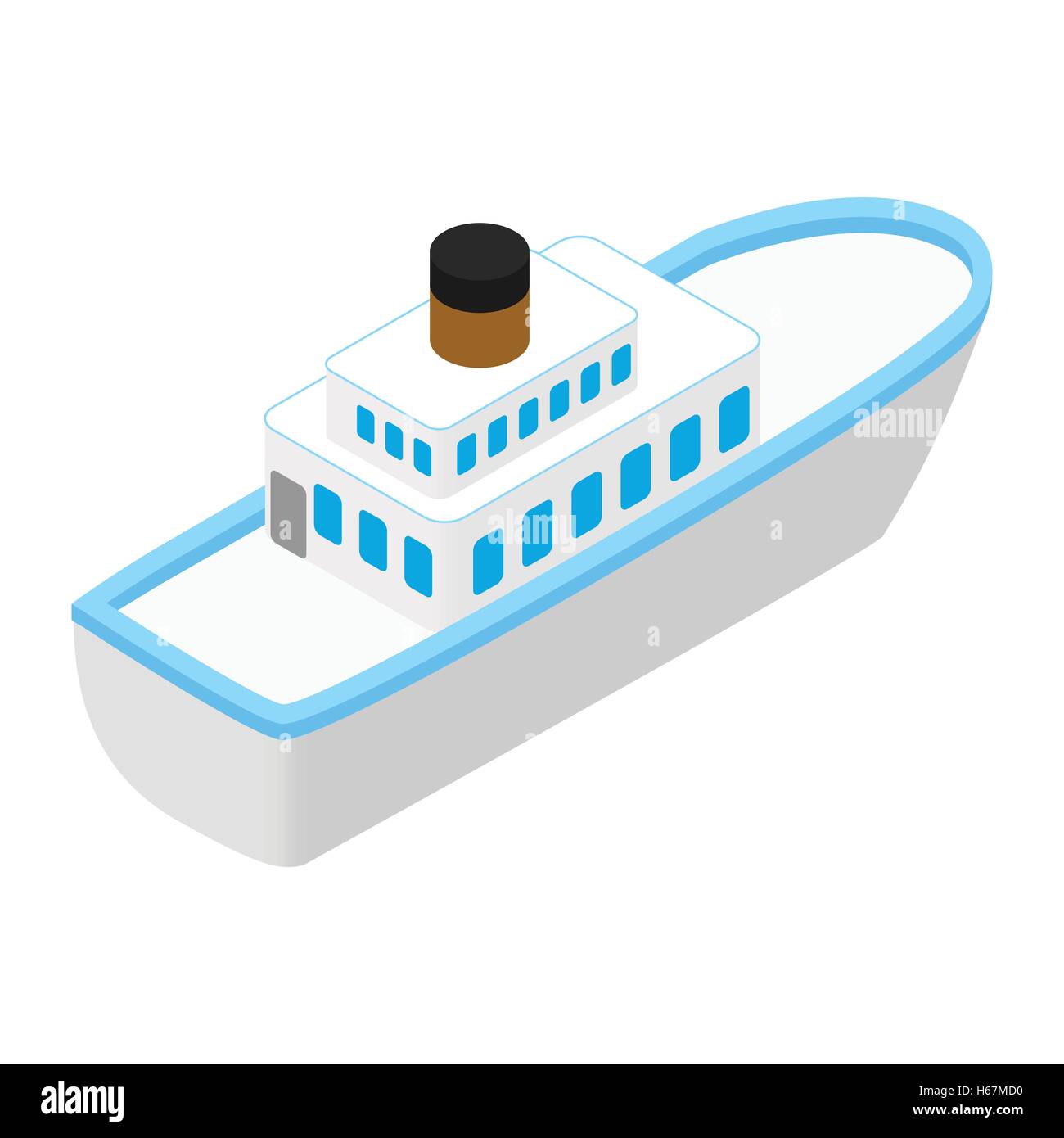 Crucero barco mar icono 3D isométrica Imagen Vector de stock - Alamy