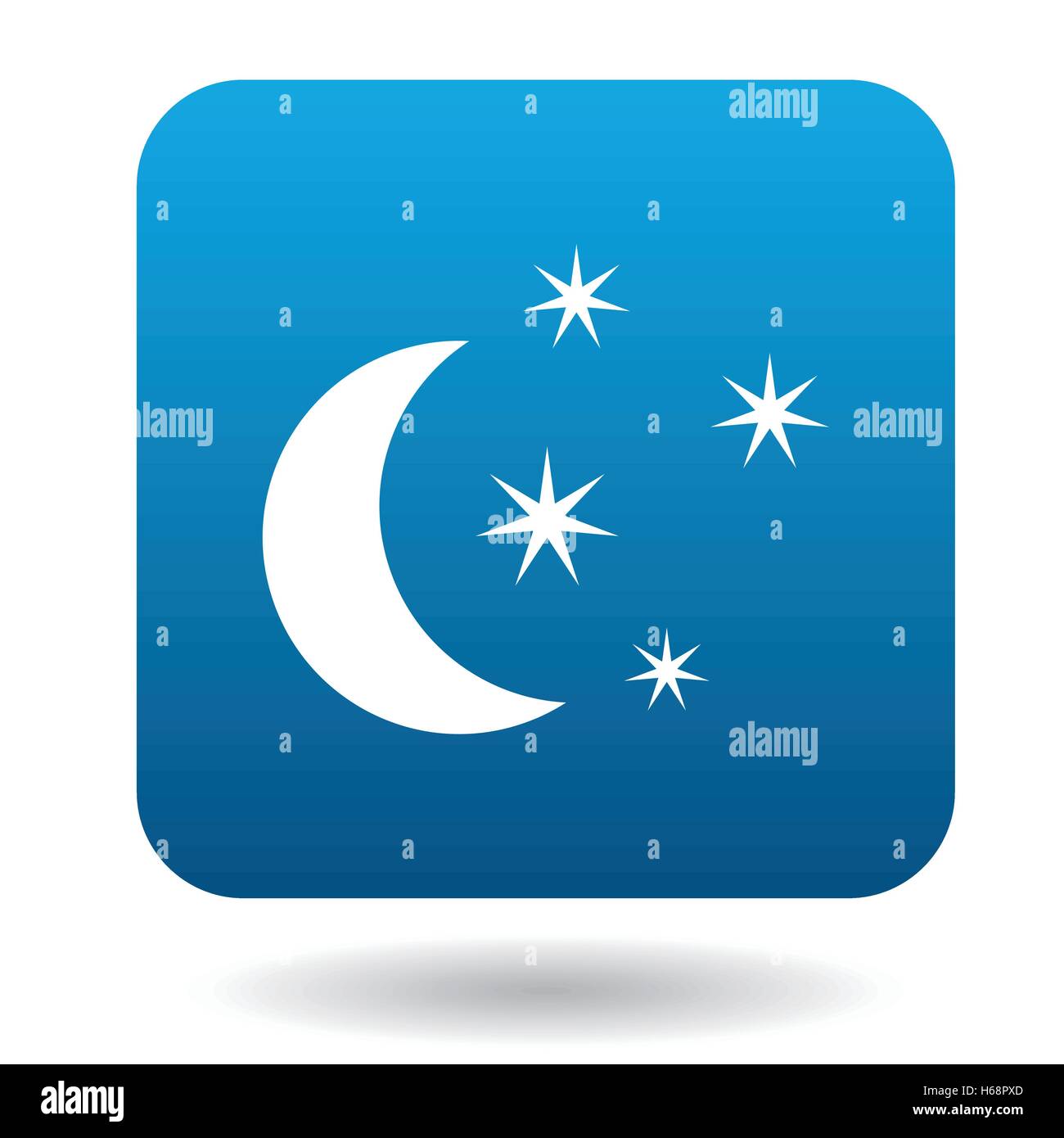 Icono de media luna y la estrella de dibujos animados Imagen Vector de  stock - Alamy