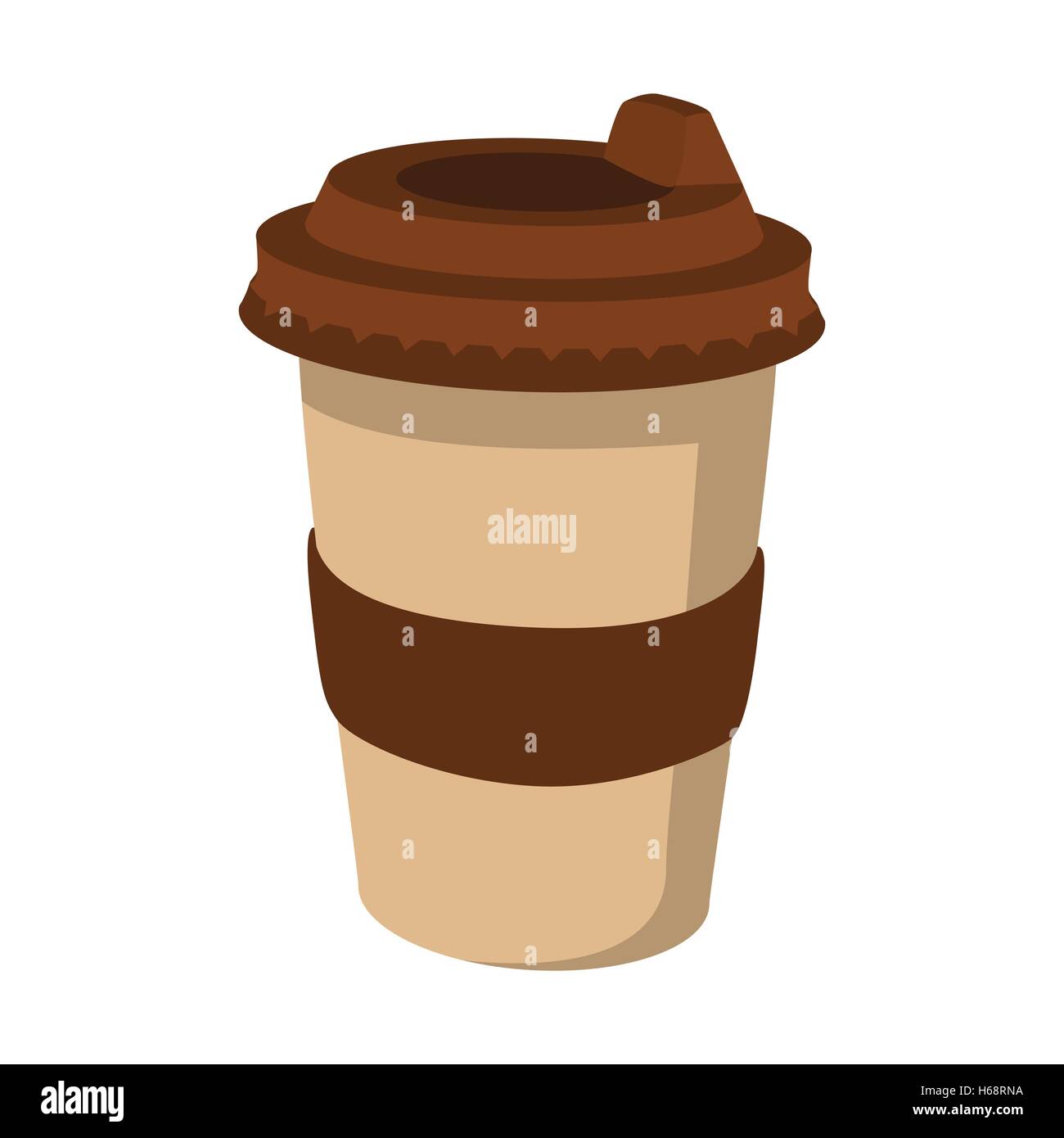Icono de dibujos animados de la taza de café para llevar Imagen
