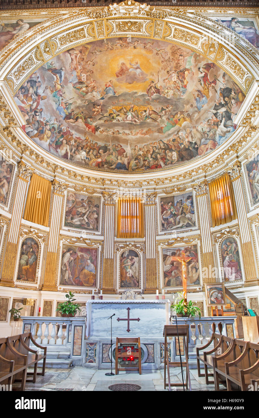 Roma El presbítero, y el fresco de la gloria del Cielo (1630) en el