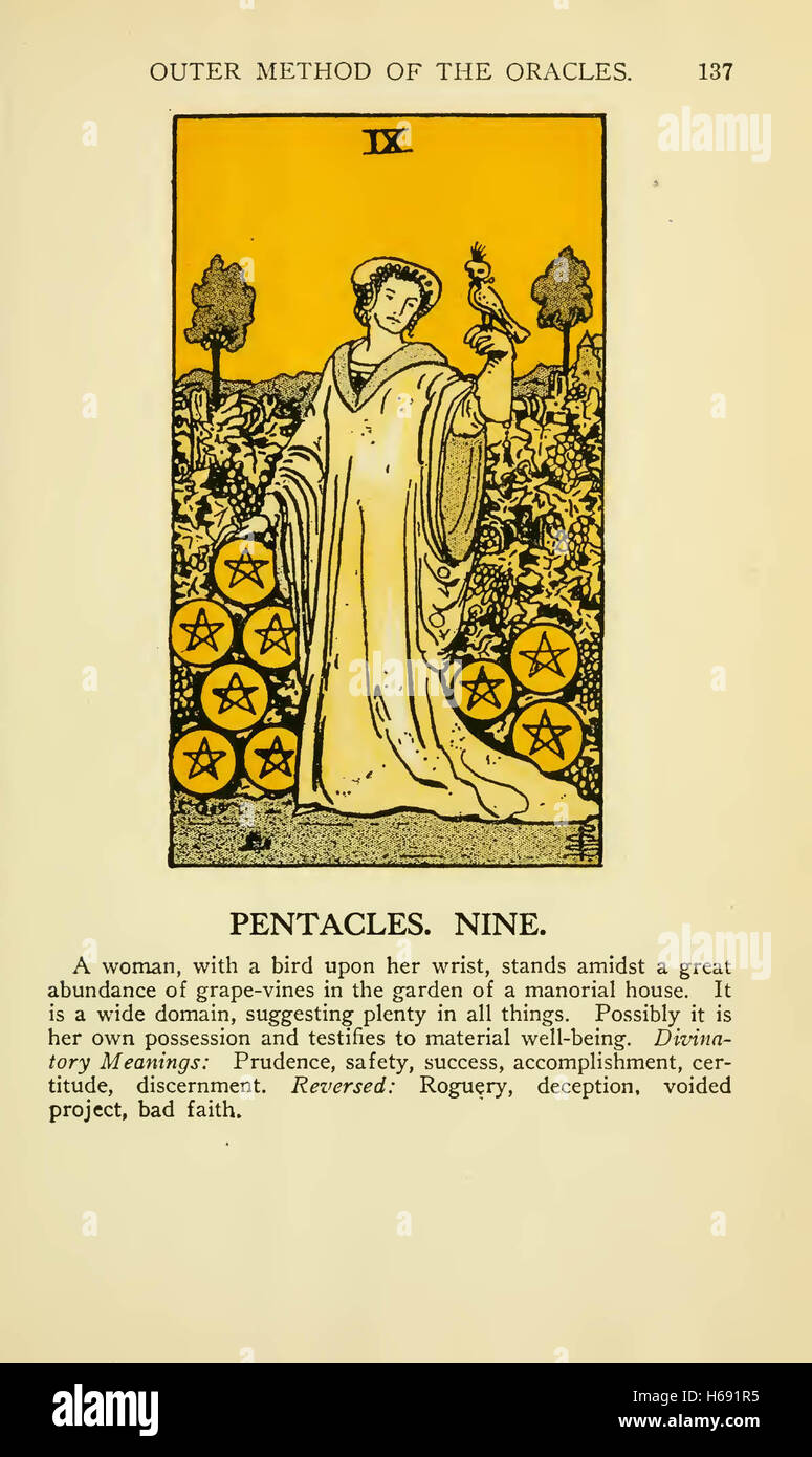 La clave ilustrada del Tarot el velo de la adivinación, ilustrando los  Arcanos Mayores y Menores; abarca: El Velo y su Fotografía de stock - Alamy