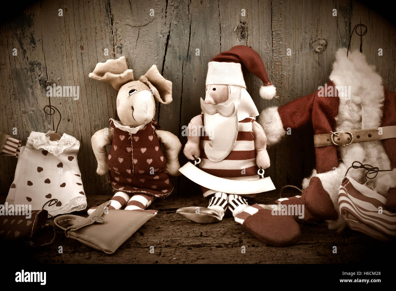 muñecas de trapo navideñas