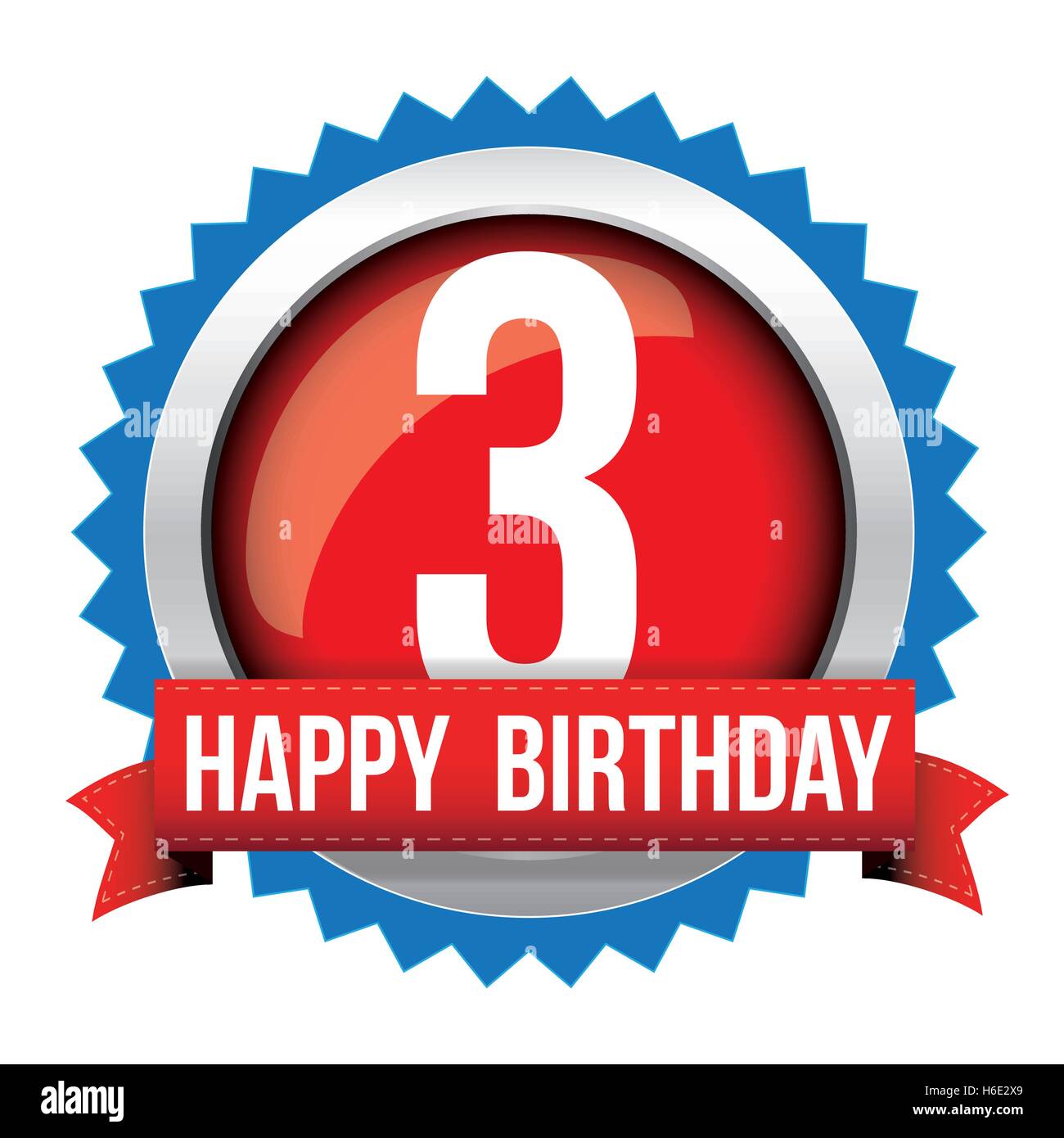 Ilustración vectorial de 3 pisos con torta de cumpleaños feliz cumpleaños  texto en la parte superior Imagen Vector de stock - Alamy