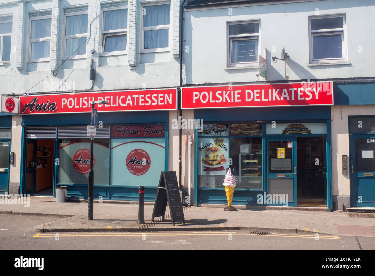 Tienda de comida Delicatessen polaca Ania Cardiff Gales UK Foto de stock