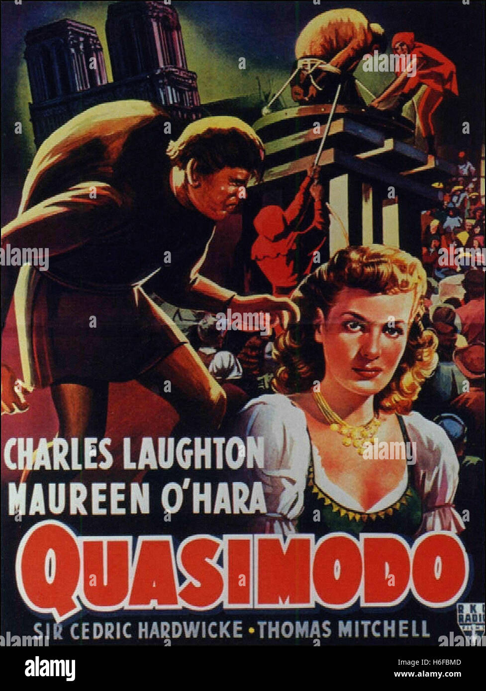 El jorobado de Notre Dame (1939) - Movie Poster - Foto de stock