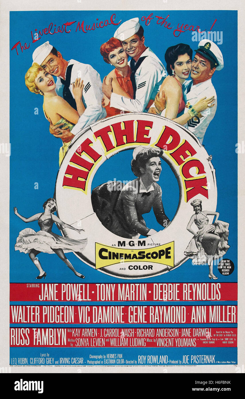 Golpear la cubierta (1955) - Movie Poster - Foto de stock