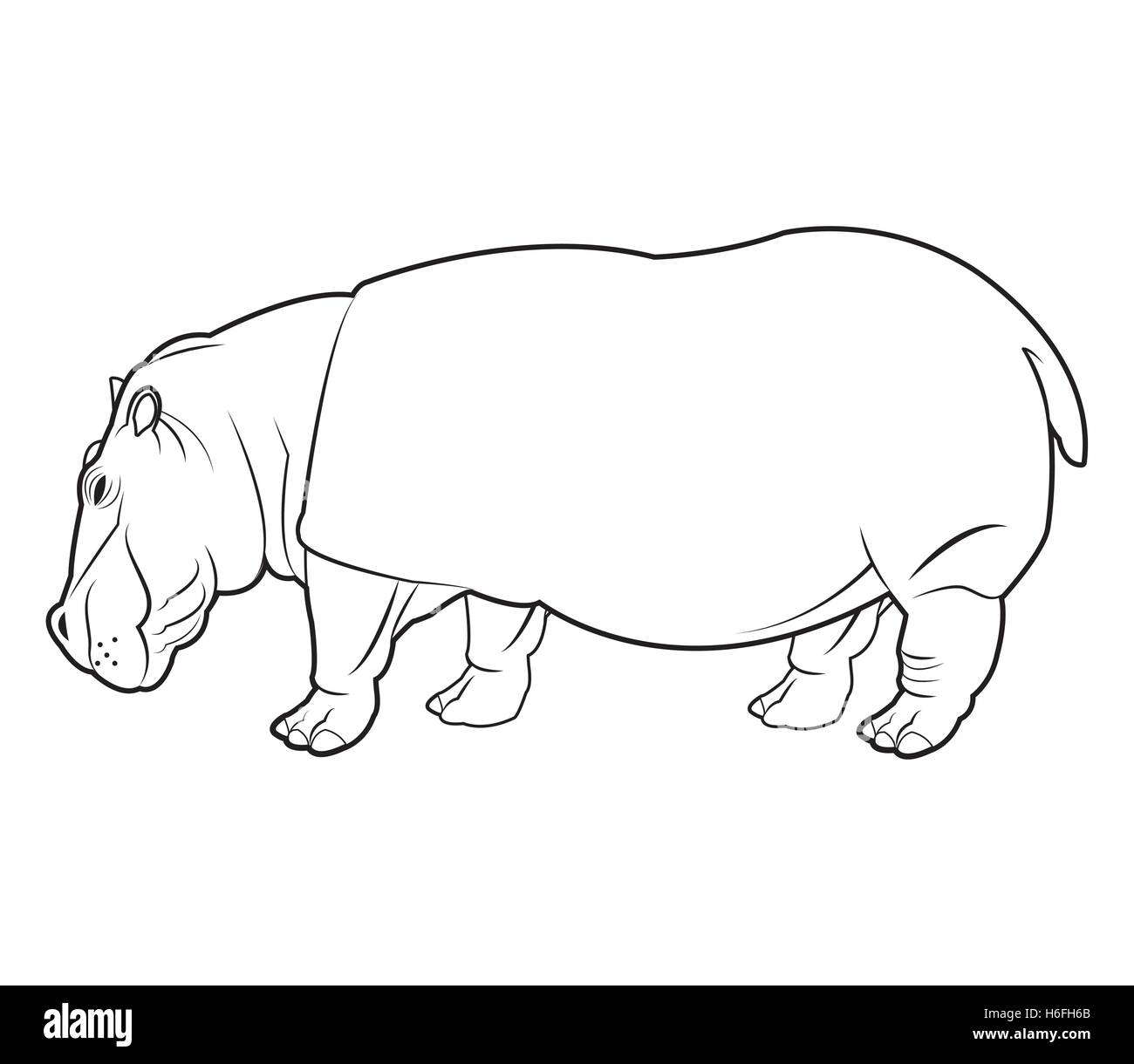 Diseño de hipopótamo en blanco y negro Imagen Vector de stock - Alamy Diseño de hipopótamo en blanco y negro Imagen Vector de stock - Alamy