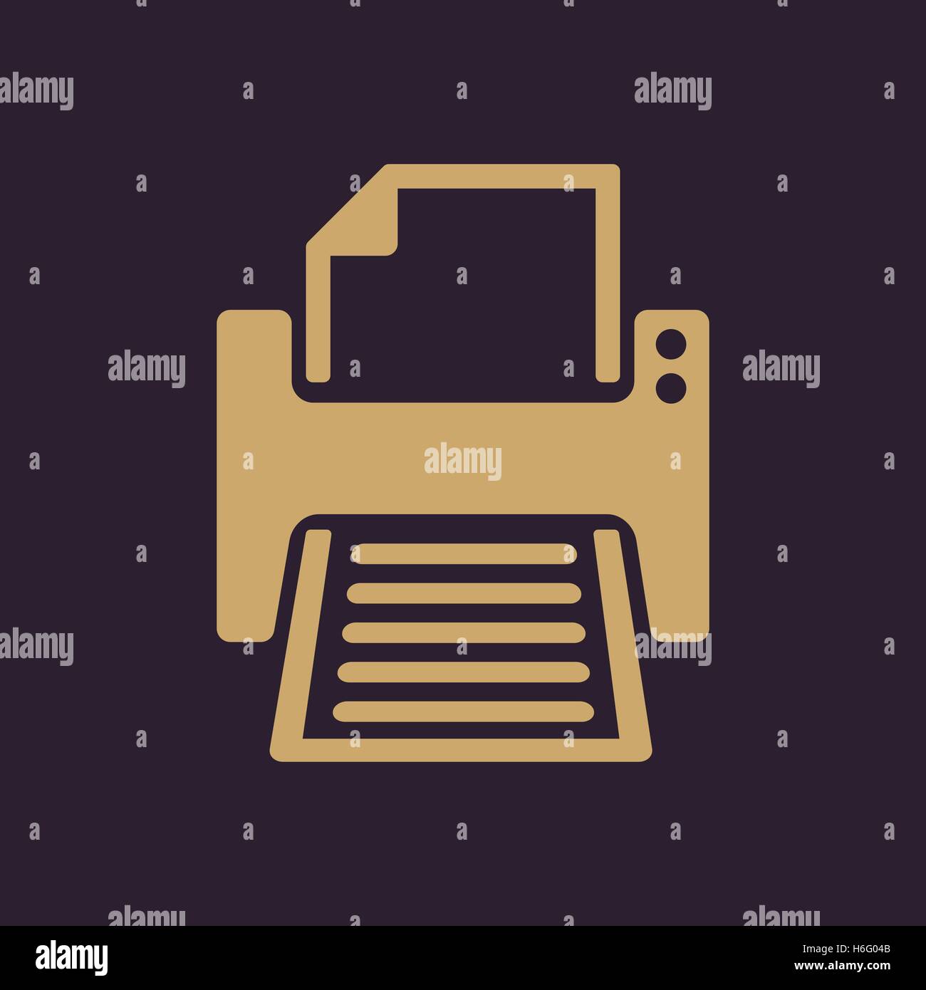 El icono de la impresora. Símbolo de impresión. Piso Ilustración del Vector