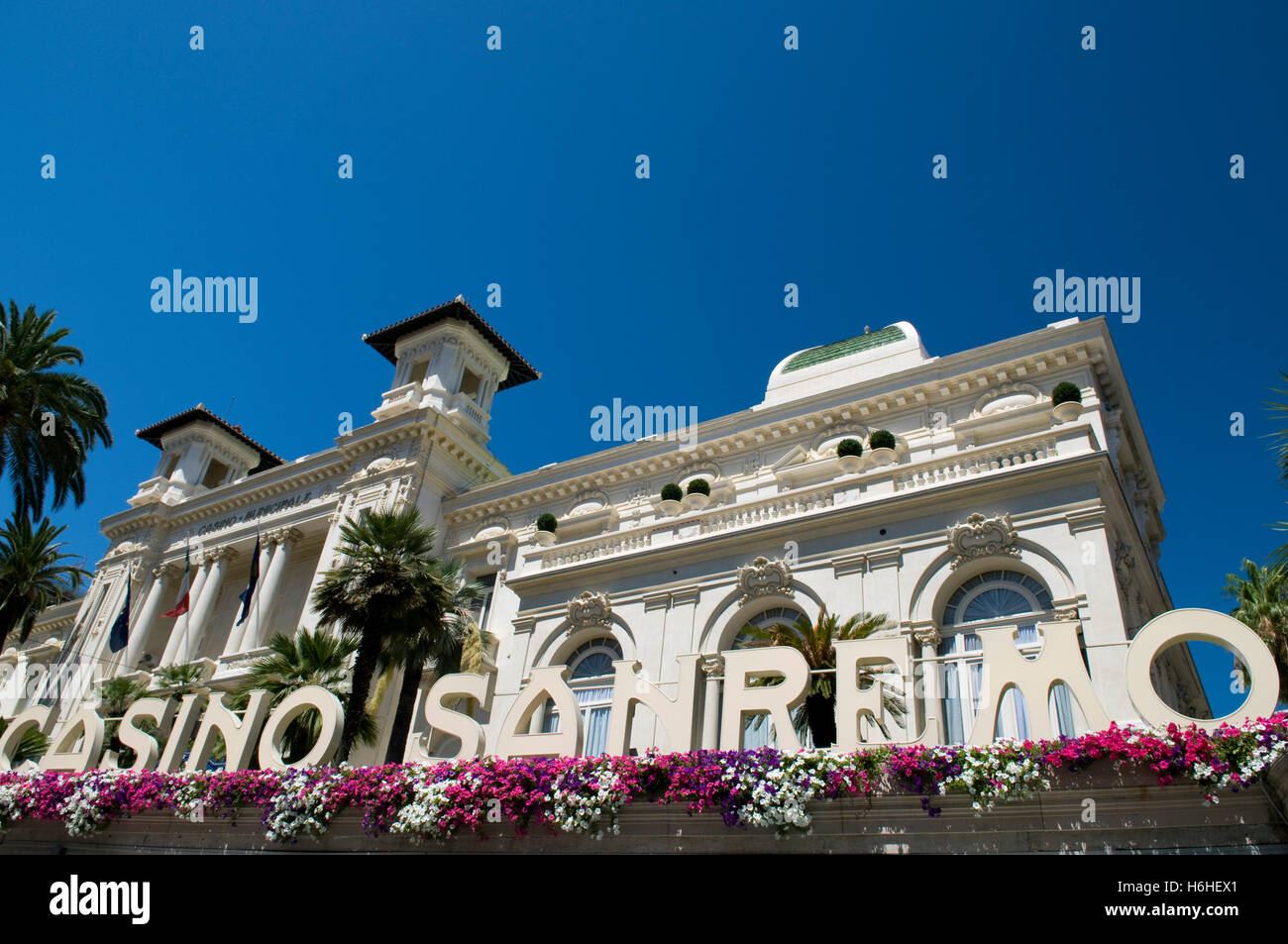 Casino Municipale, San Remo, Riviera, Liguria, Italia, Europa Foto de stock