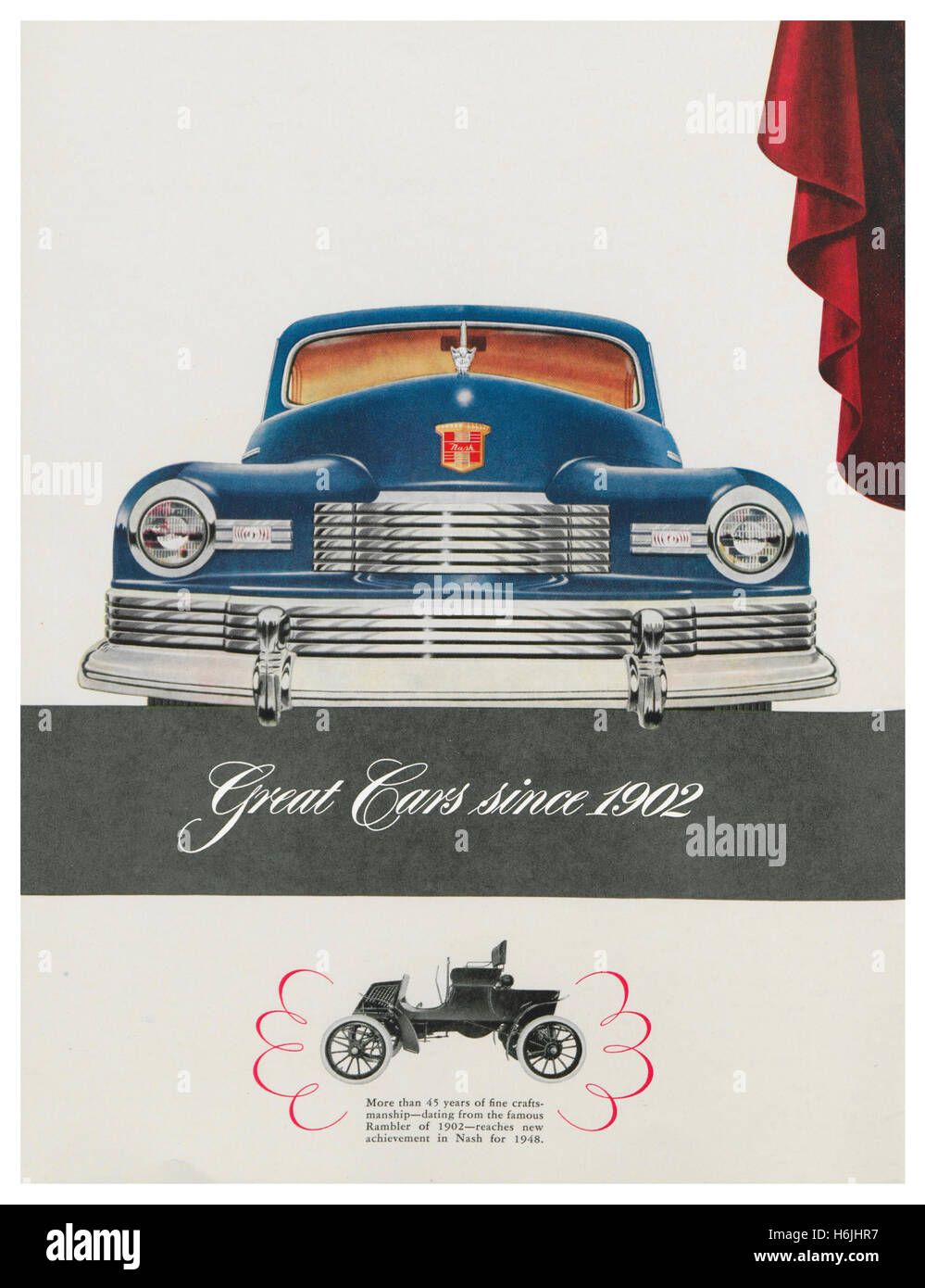 Vintage american car poster post war nash 1948 fotografías e imágenes de  alta resolución - Alamy