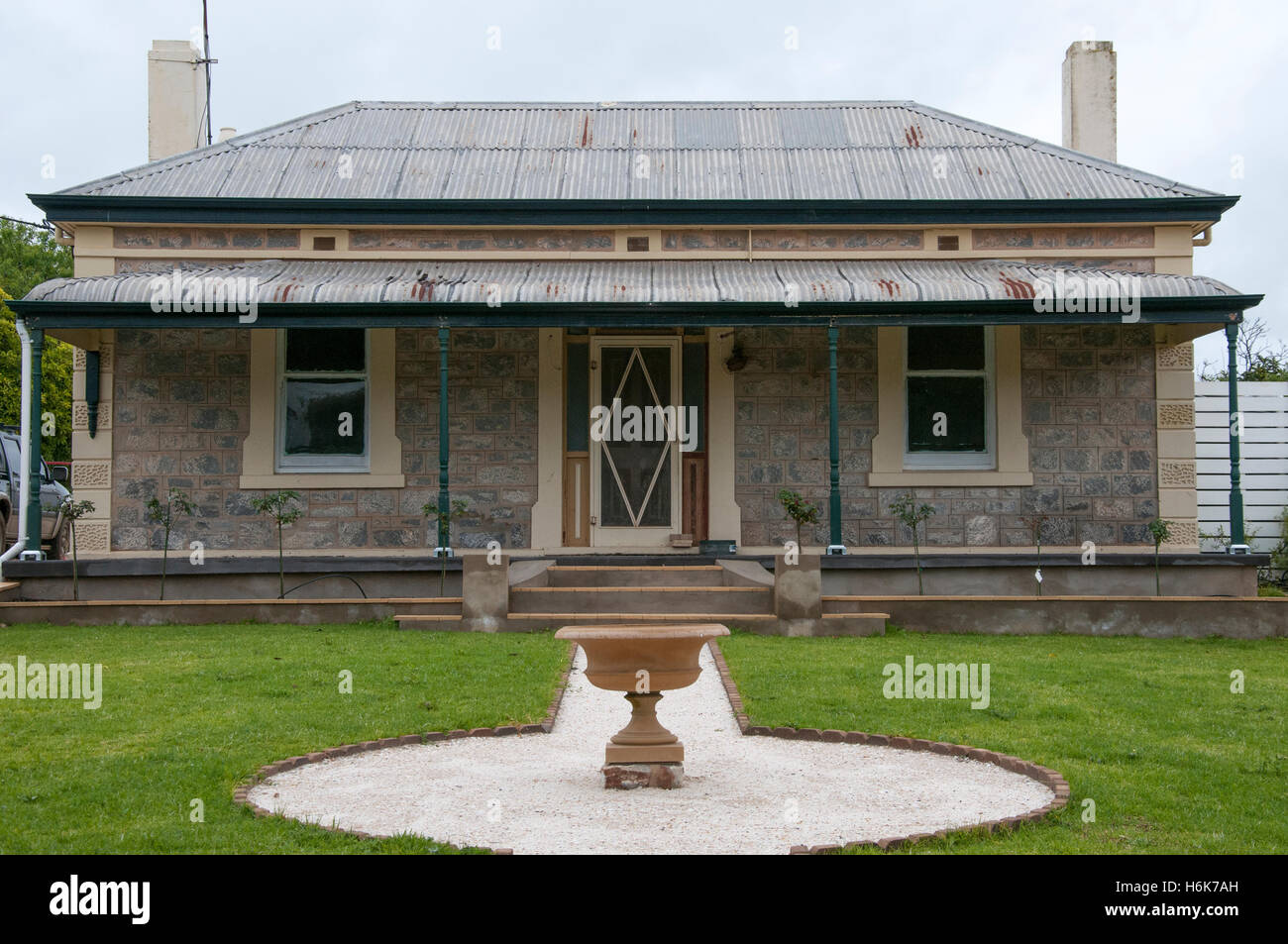 Casa de piedra caliza de la época victoriana en Angaston, Barossa Valley, Australia del Sur Foto de stock