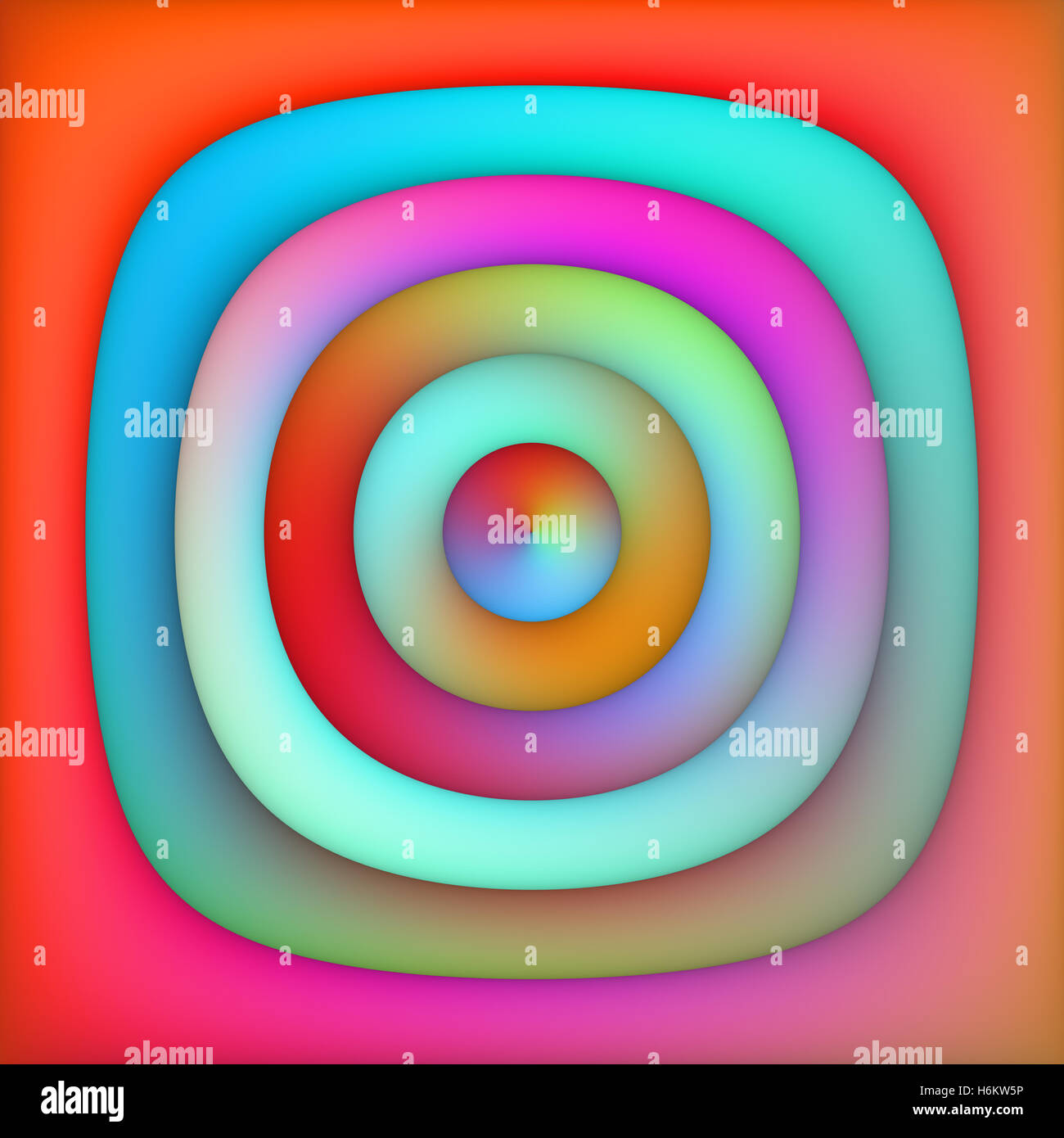 Raster gradiente Multicolor círculos concéntricos Resumen Antecedentes Foto de stock