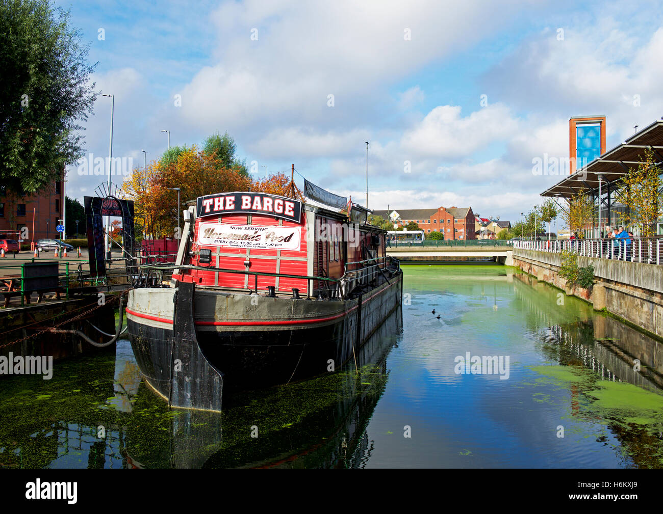 La barcaza Inn, Grimsby, Lincolnshire, Inglaterra Foto de stock